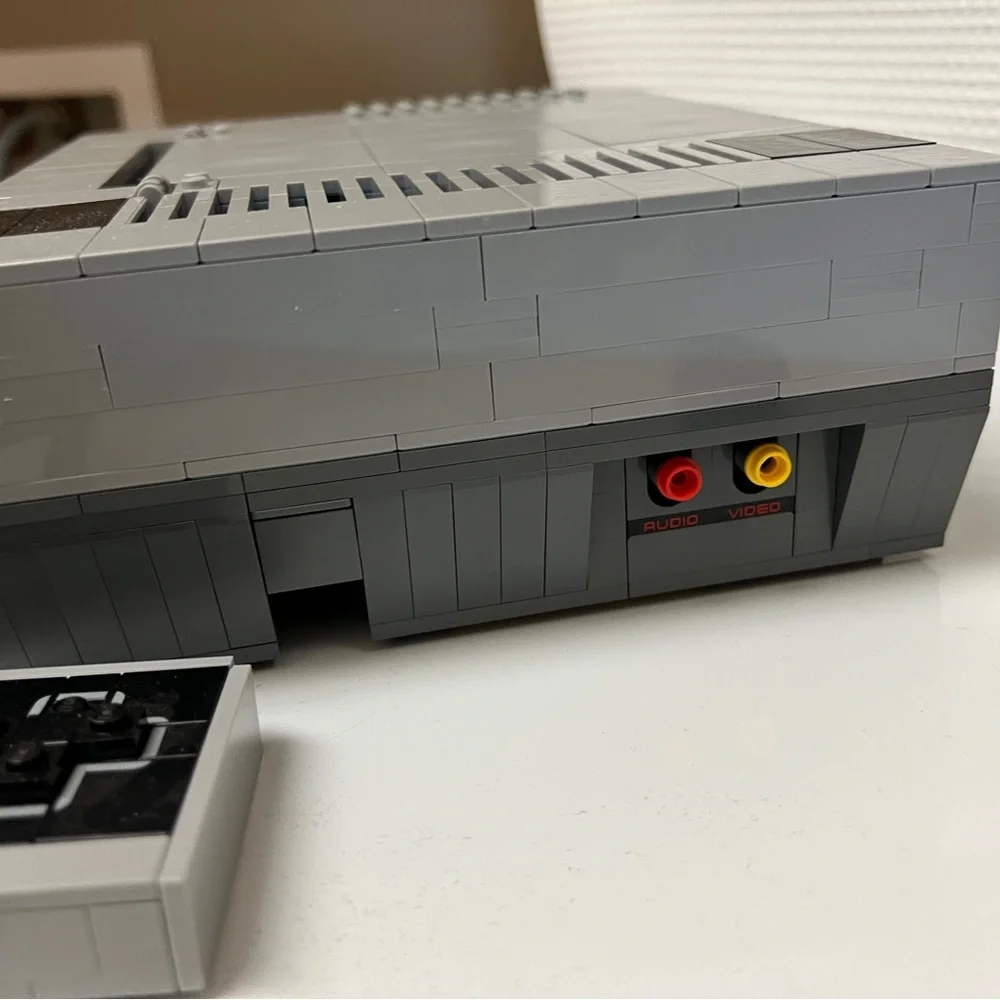 Nintendo Gray Video Game Console with Controller and Game disk lego set